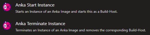 Anka tasks available through the extension